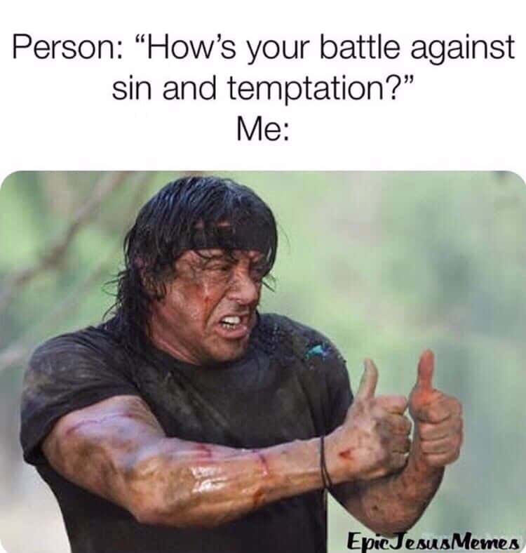 Rambo fight sin meme thumbs up
