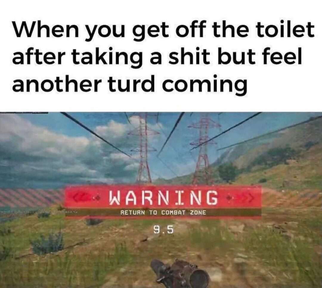 Post toilet warning meme forced back for another turd