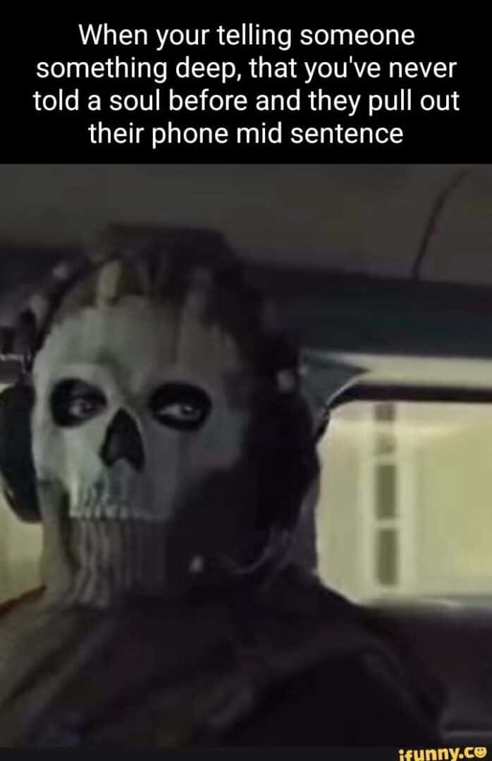 Confused ghost meme ignored when sharing deep secrets