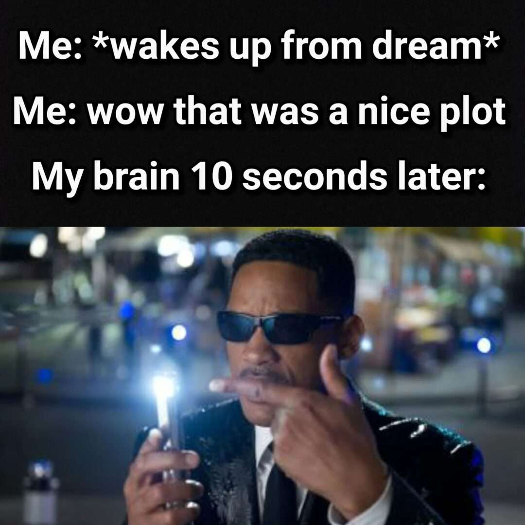Men in black neuralyzer meme erases dream plot 10s later