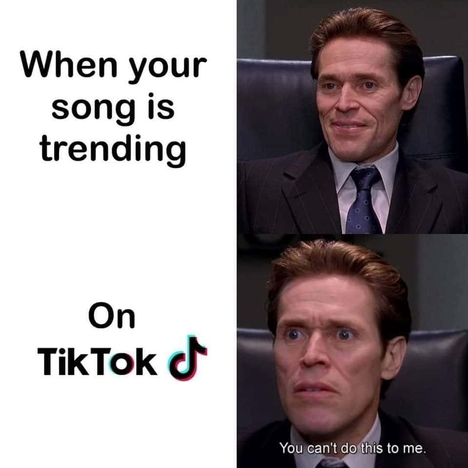 You can't do this to me meme shocked at song trending on tiktok