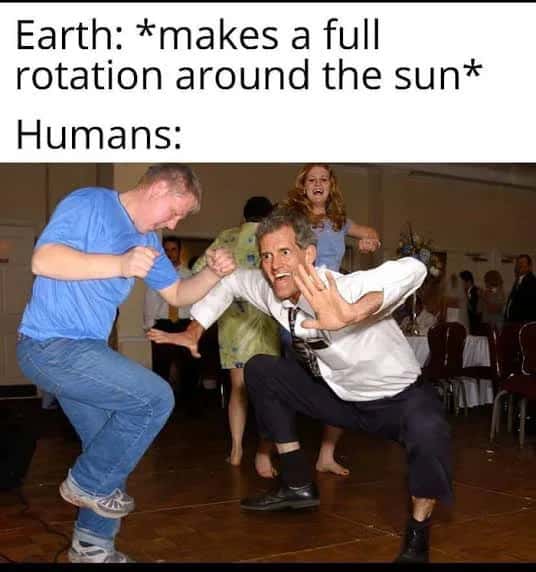 The jig meme dancing for new year