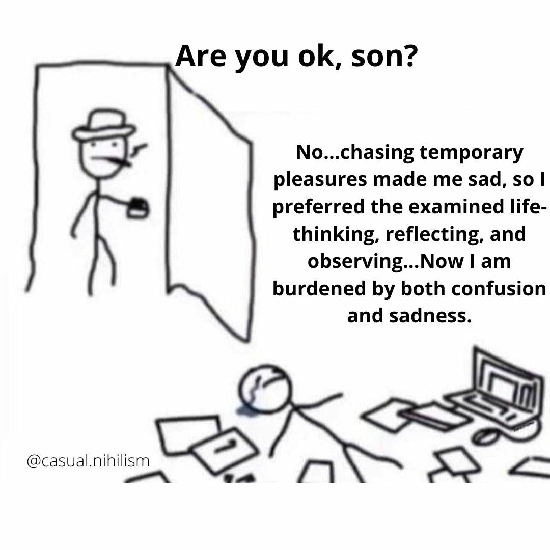 Are Ya Winning Son: Chasing Temporary Pleasures Sadness Examined Life Meme