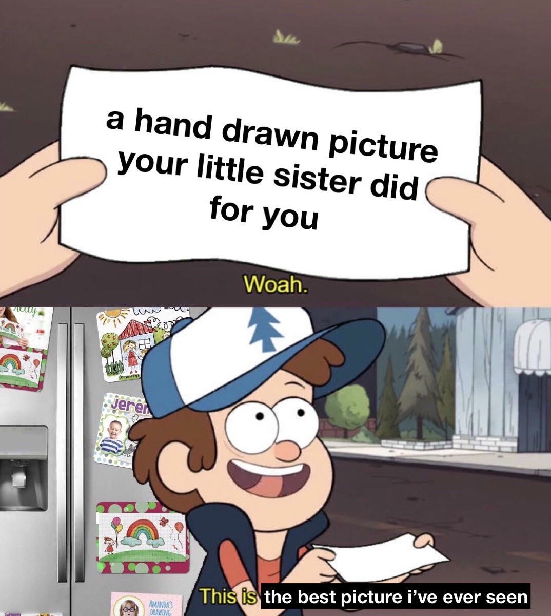This Is Worthless: A Hand Drawn Picture Your Little Sister Did Meme