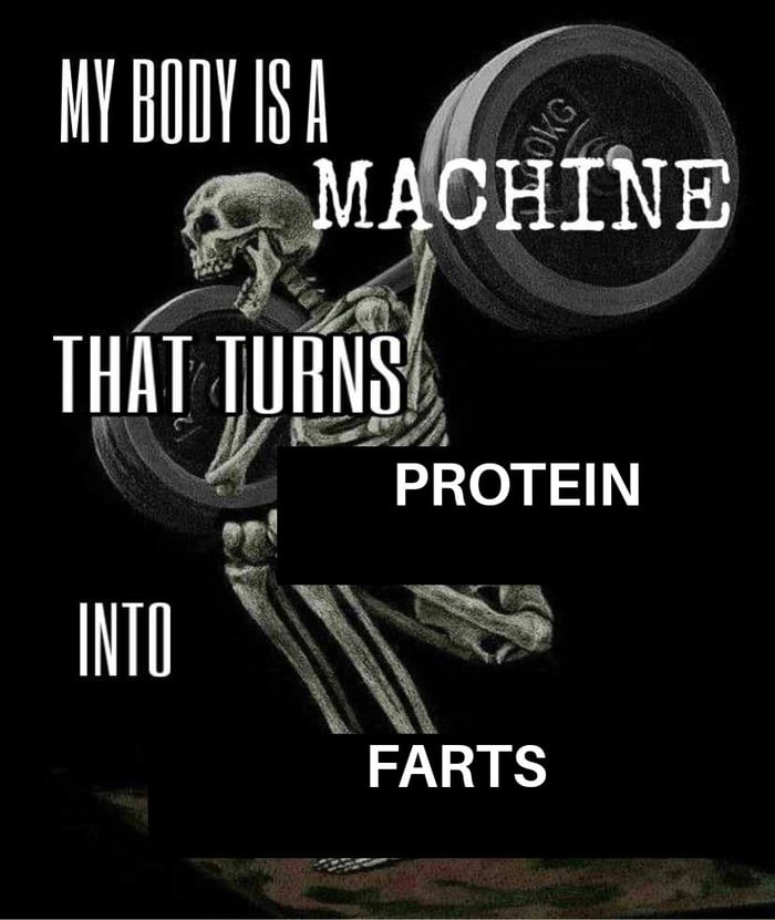 My Body Is A Machine Meme: My Body Isa Machine That Turns Protein Into Farts