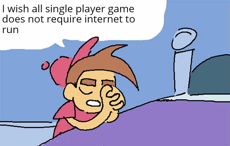 Timmy Turner Praying Meme: I wish all single player game does not require internet to run