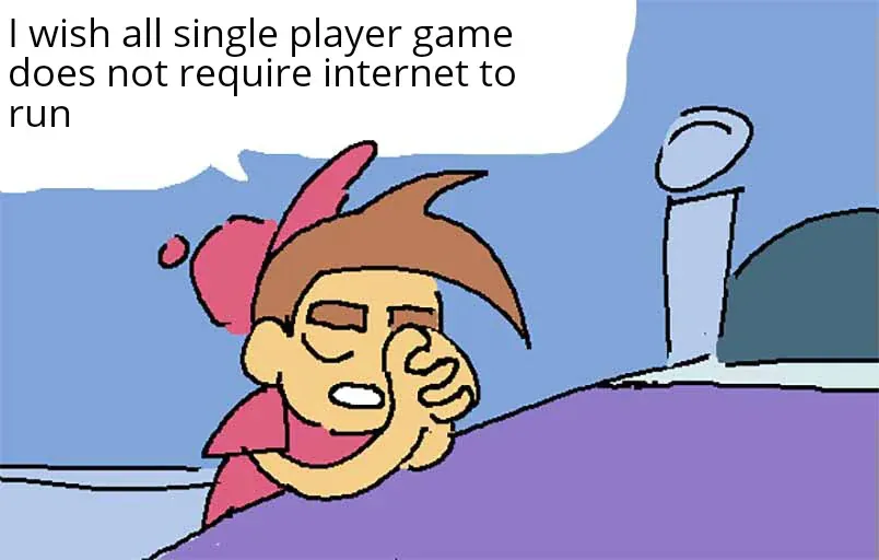 Timmy Turner Praying Meme: I wish all single player game does not require internet to run