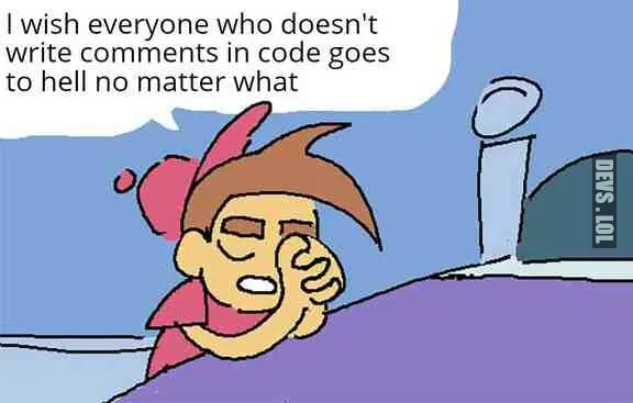 Timmy Turner Praying Meme: I wish everyone who doesn't write comments in code goes to hell no matter what