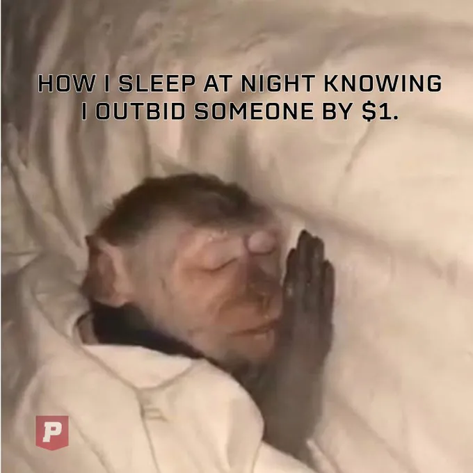 How I Sleep At Night Knowing I Outbid Someone By $1 Meme