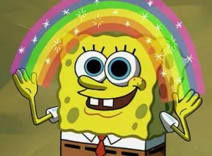 9 Ready-to-Use Imagination Spongebob (Rainbow) Meme Templates