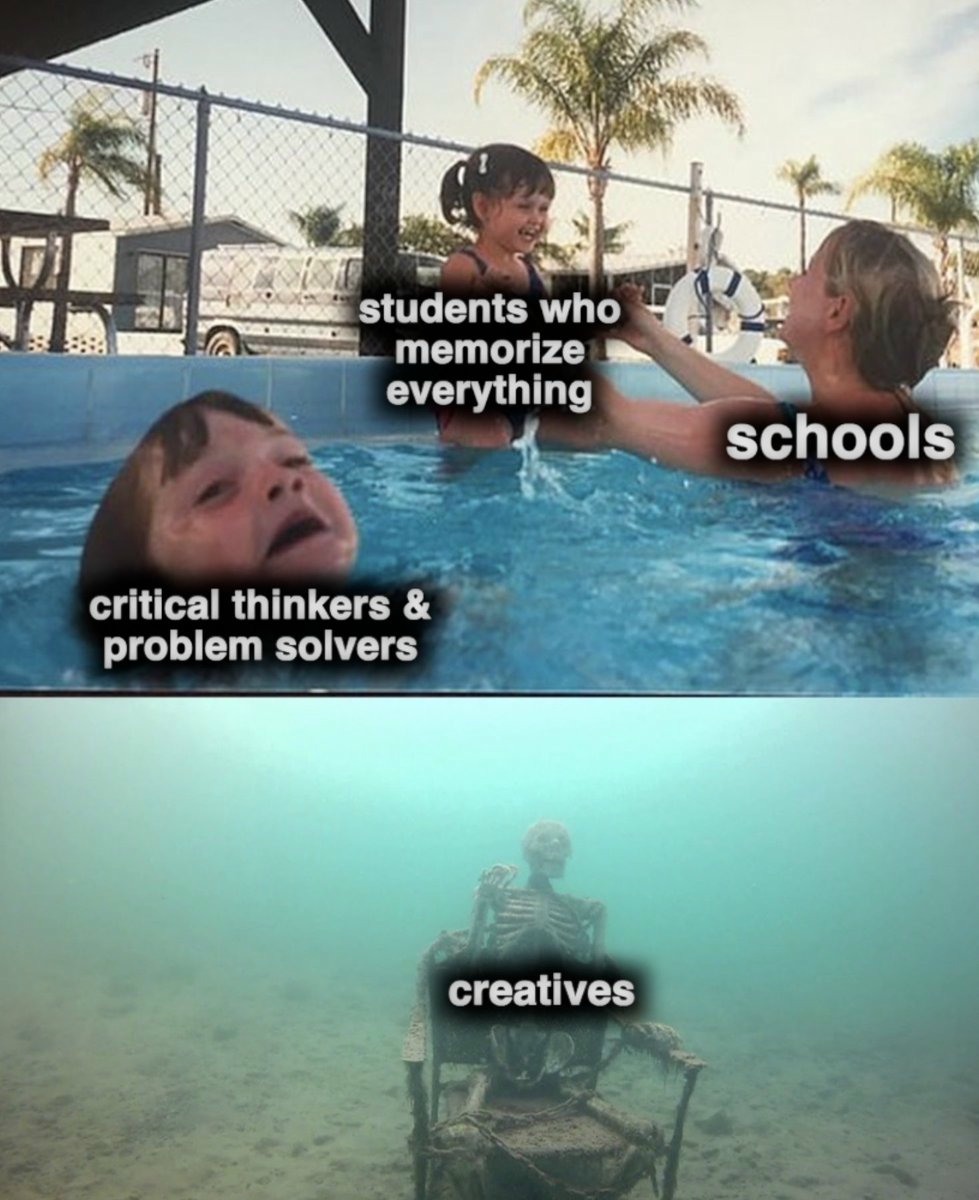 Drowning Kid Meme: students who memorize everything