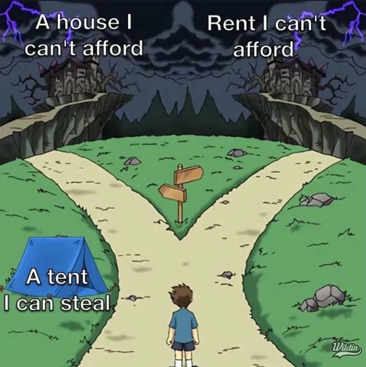 The Two Paths: Can't Afford House Or Rent
