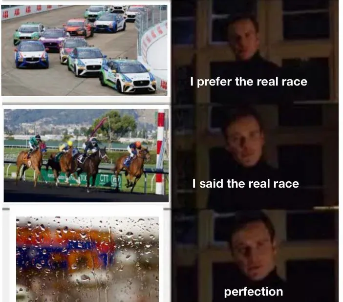 I prefer the real race / I said the real race / perfection