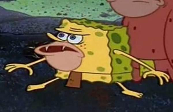 caveman spongebob meme