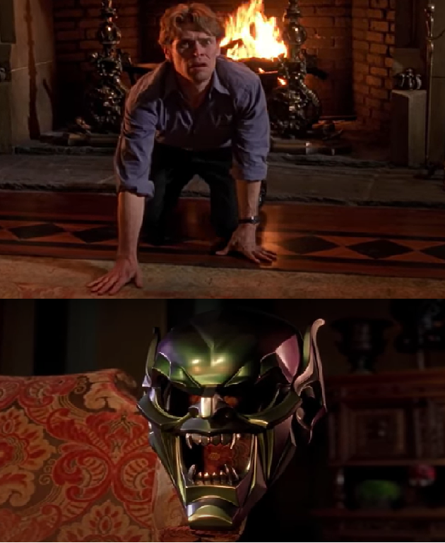 green goblin mask meme