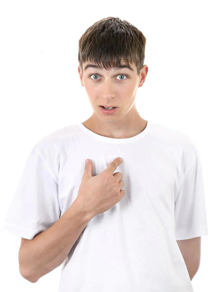 guy pointing at himself