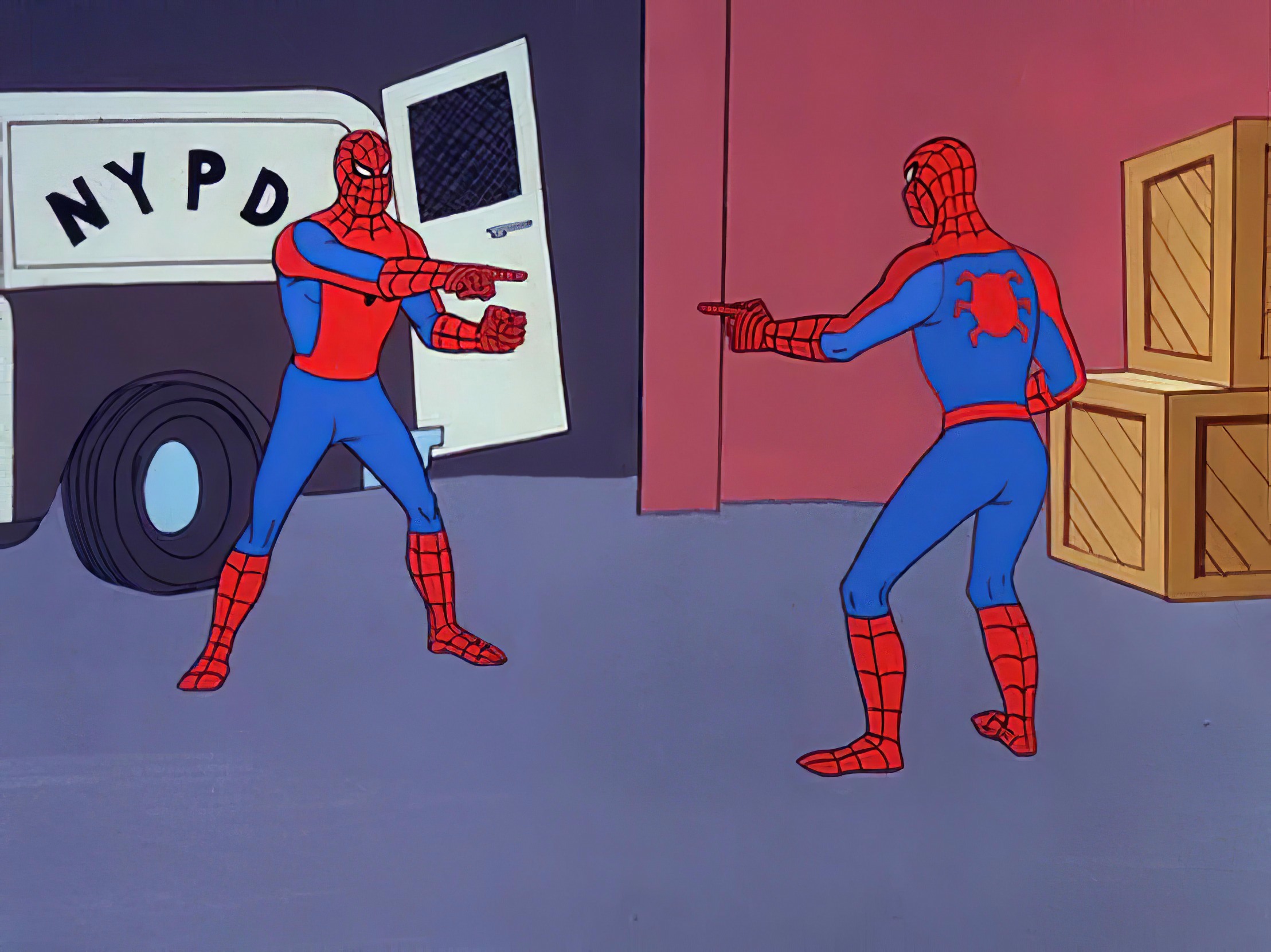 spiderman pointing at spiderman spiderman pointing at spiderman