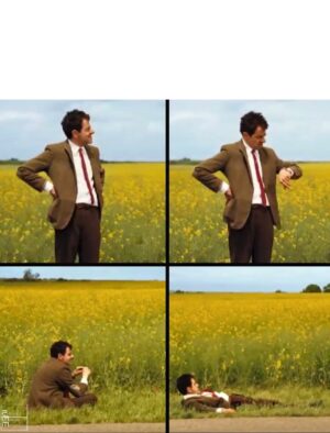 Mr Bean Waiting Meme Template