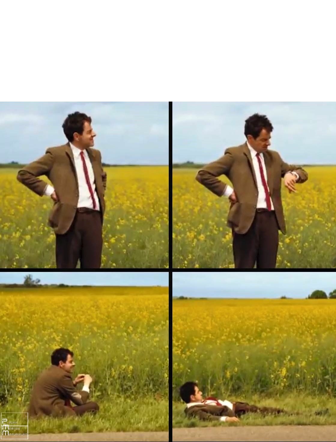 Mr Bean Waiting Meme Template