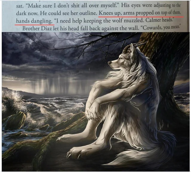 Sitting Wolf: "Keeping The Wolf Muzzled" Book Quote With Contemplative Wolf Meme Sitting Wolf: "Keeping The Wolf Muzzled" Book Quote With Contemplative Wolf Meme