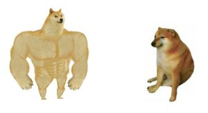 Buff Doge vs Cheems Meme Templaate