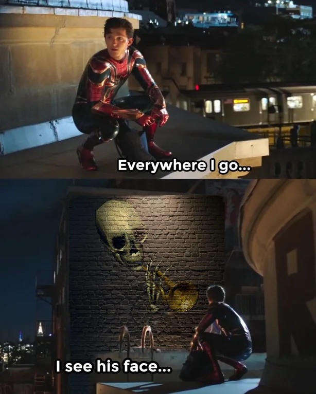 Spider-Man Meme: Everywhere I Go I See The Trumpet Skeleton