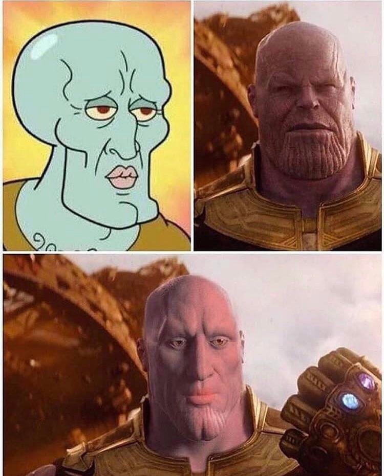 Squidward Thanos Meme: Funny Face Swap Crossover