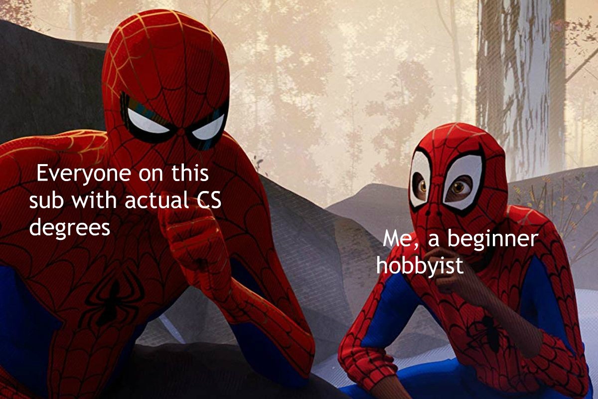 Learning From Spiderman Meme Comparing Cs Majors And Self-Taught Beginners