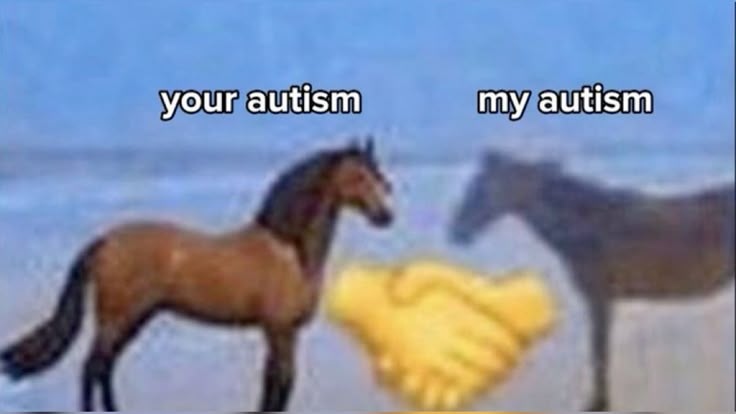 Man Horse Water: Neurodiversity Meme Horse Handshake