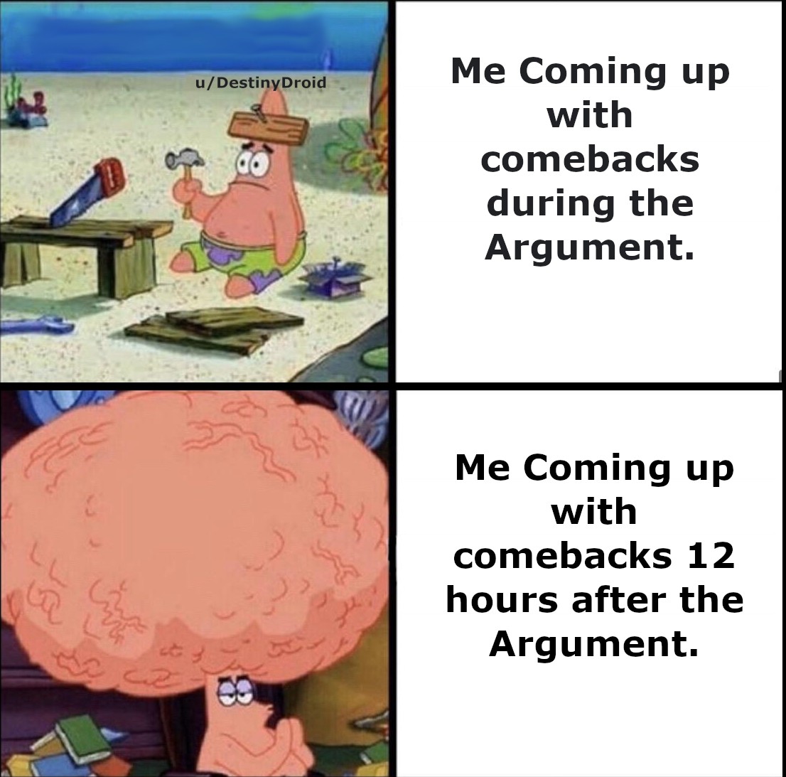 Patrick Star Meme: Comeback Ideas Too Late