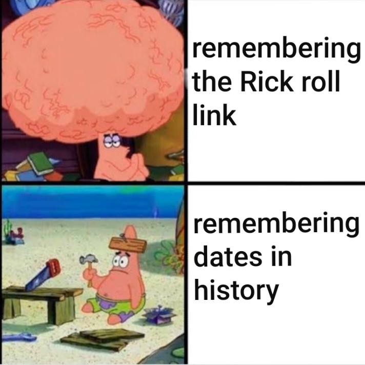 Patrick Star Meme: Rick Roll Vs School Memory