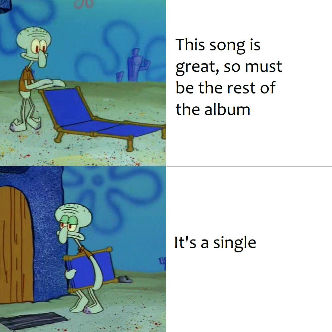 Squidward On a Chair: Relatable Music Listener Single Meme