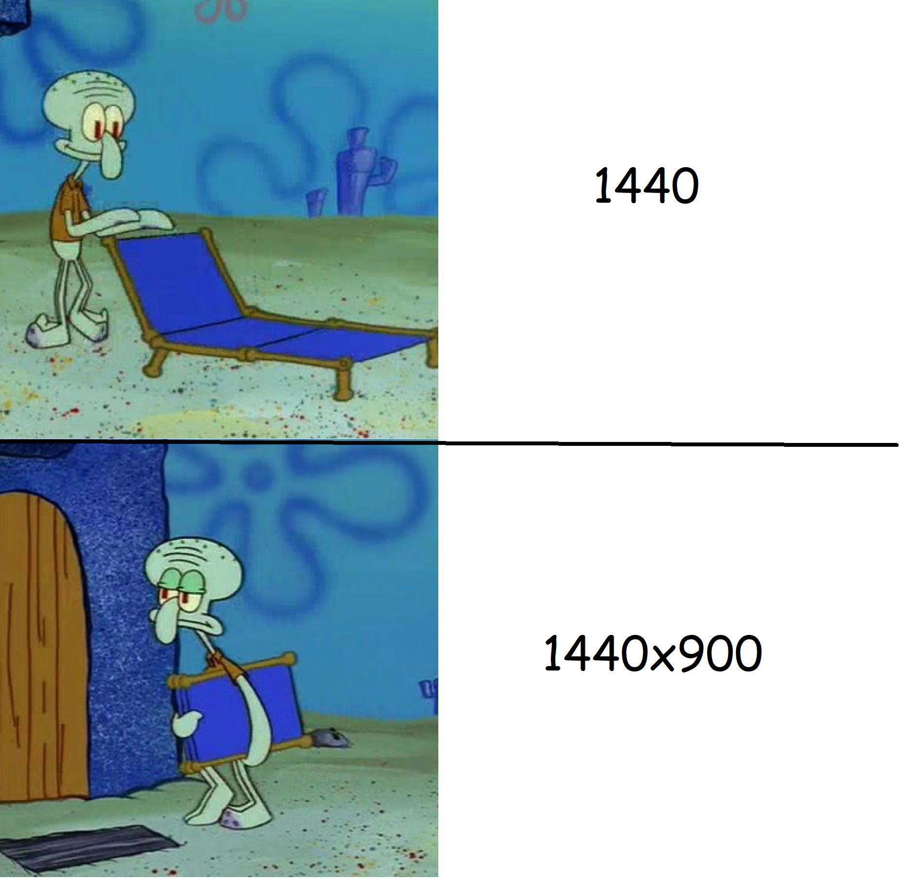 Squidward Chair Meme: Choose 1440 or 1440x900