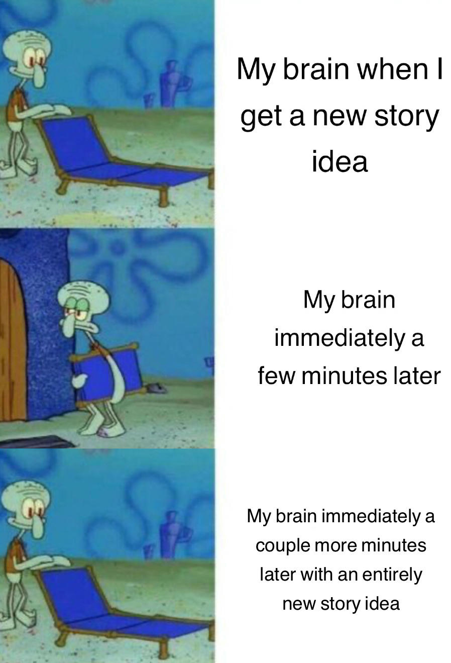 Squidward On a Chair: Story Idea Hype vs New Idea Meme