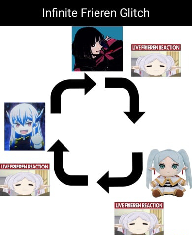 Frieren meme infinite glitch live reaction loop