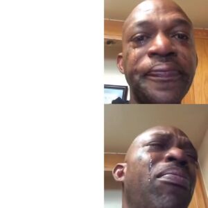 Black Man Crying Meme Template Two Panels