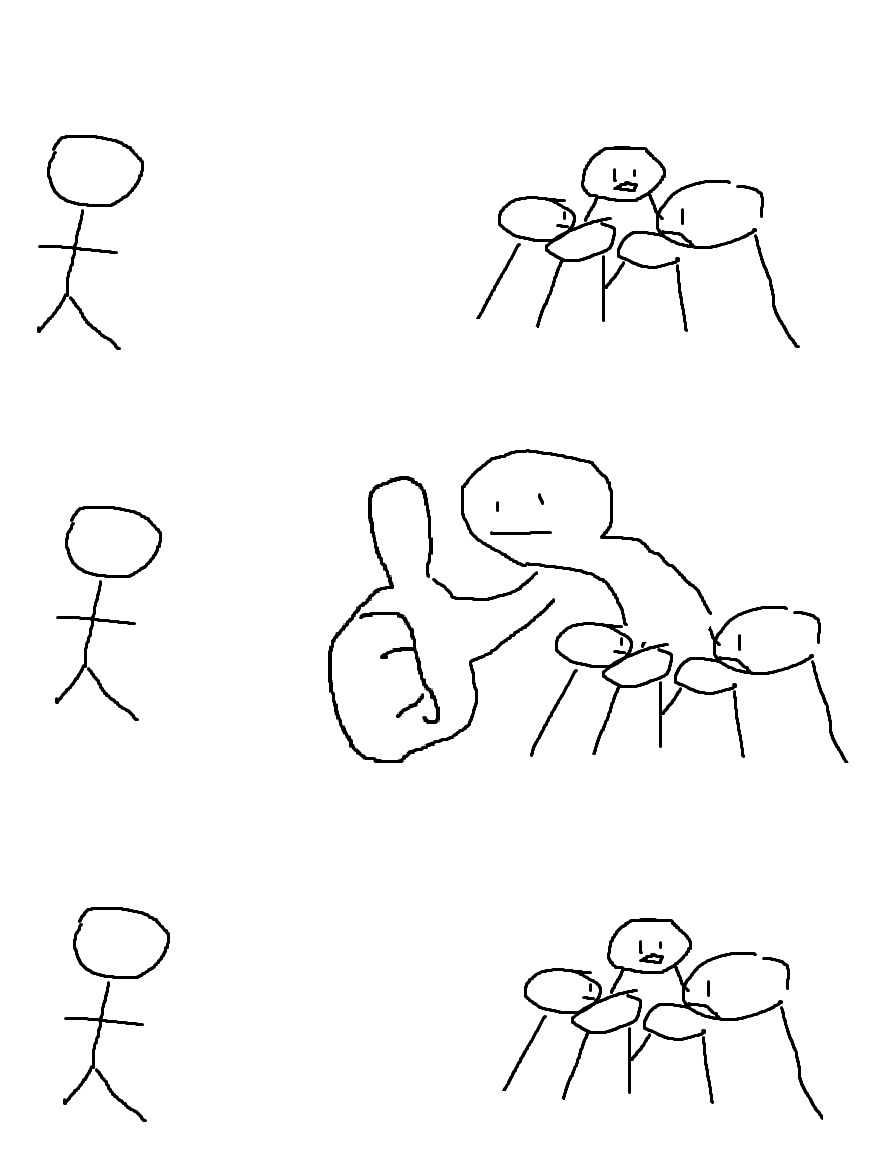 Giant Thumb Guy Meme Template