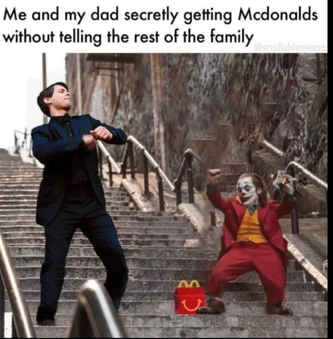 Joker dance meme sneaking mcdonalds