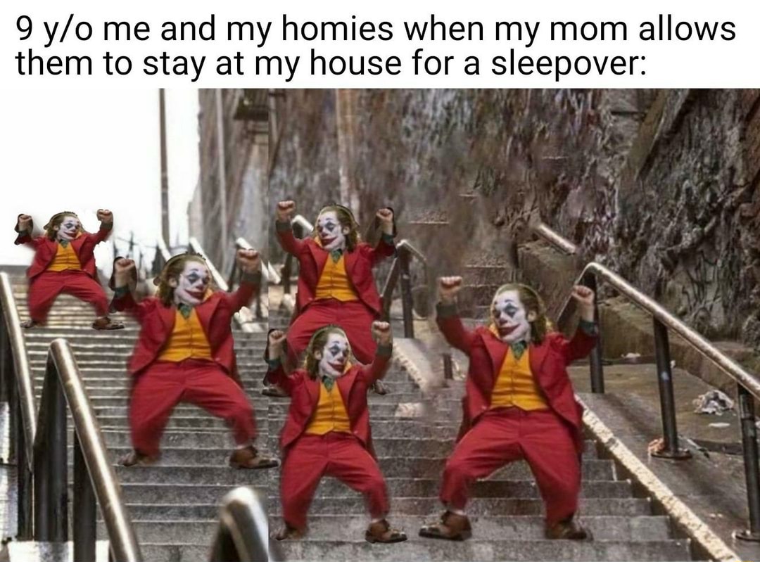 Joker dance meme glad for sleepover