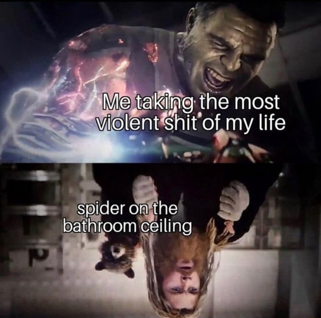 Hulk thor thumbs up meme pooping violently seeing ceiling spider Hulk thor thumbs up meme pooping violently seeing ceiling spider