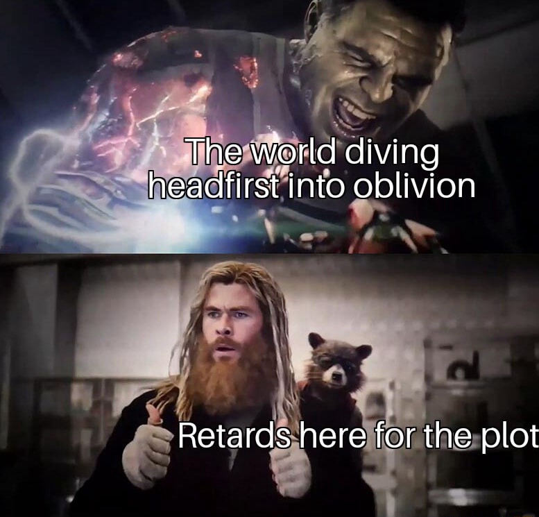 Hulk thor thumbs up meme here for plot as world ends Hulk thor thumbs up meme here for plot as world ends