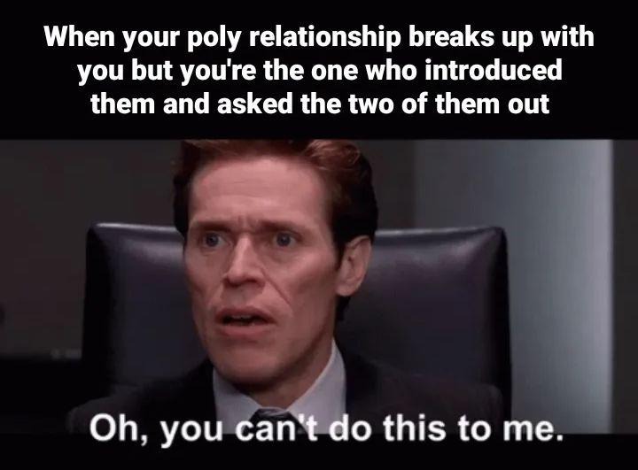 You can't do this to me meme dumped by poly couple You can't do this to me meme dumped by poly couple